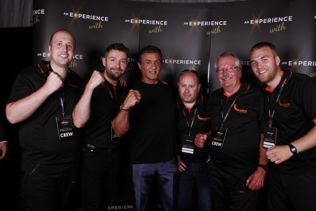 Ignite Pyrotechnics Display Team Photo With Sylvester Stallone